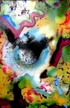 Merandas World 2'x3' acylic & enamel on panel