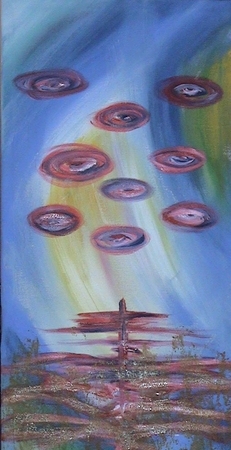 Nine acrylic on caqnvas 18"x24 Lorraine & Tony