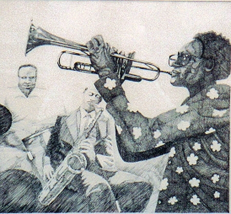 "The Band" pen and ink on acid free paper