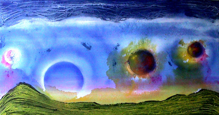 Third World 20"x30" acrylic and enamel on canvas